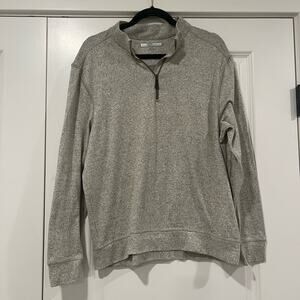 Greg Norman Men's Quarter Zip Long‎ Sleeve Pullover Sweatshirt Tan Size Medium